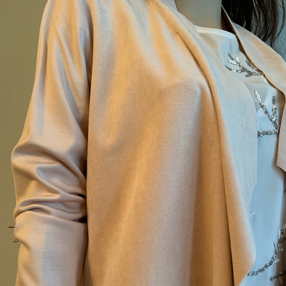 Chico’s Drape Jacket (Size 0) Frosted Petal Color - Picture 6 of 13